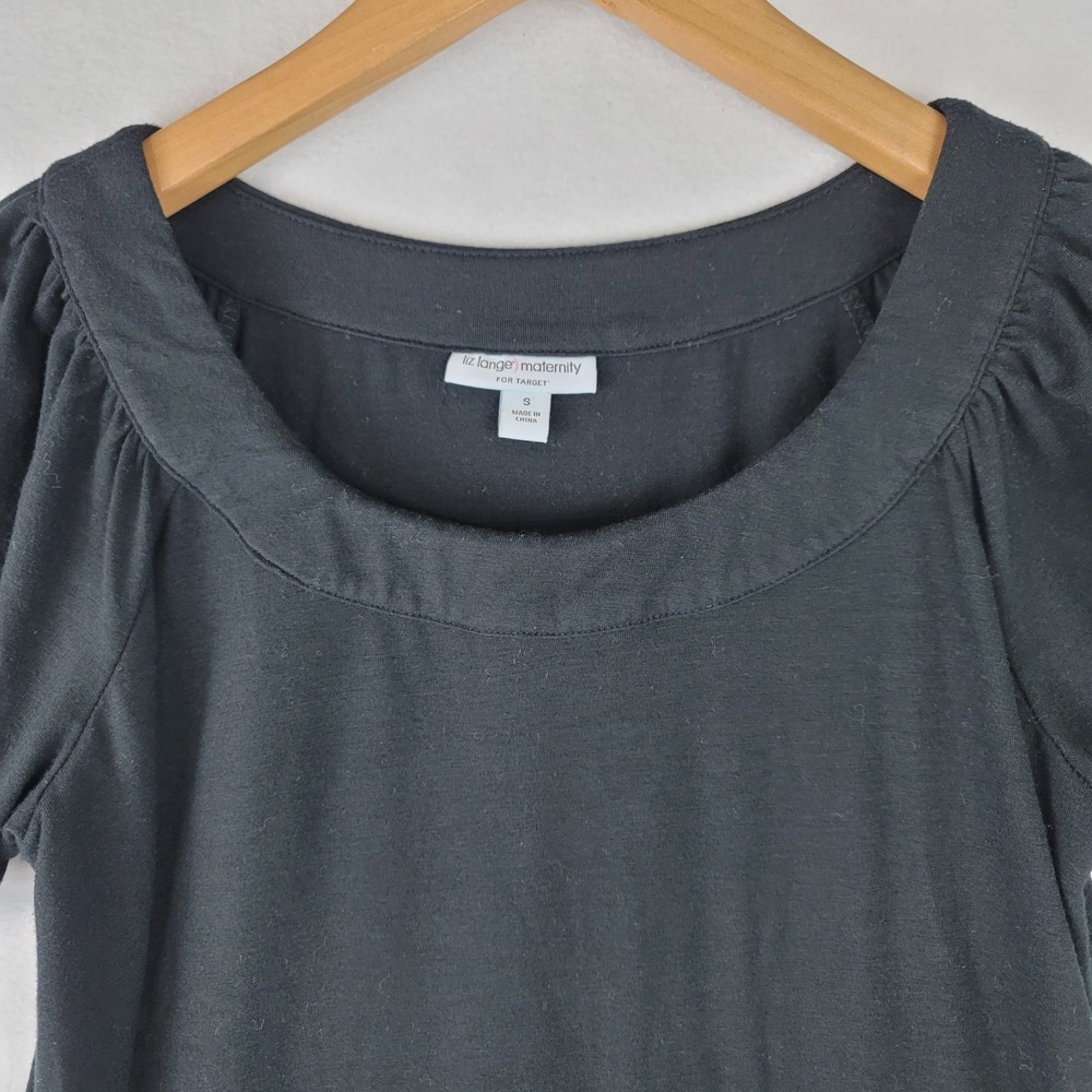Liz Lange Maternity for Target Black Puff Sleeve Scoop Neck Dress Small 2027 - Picture 3 of 16